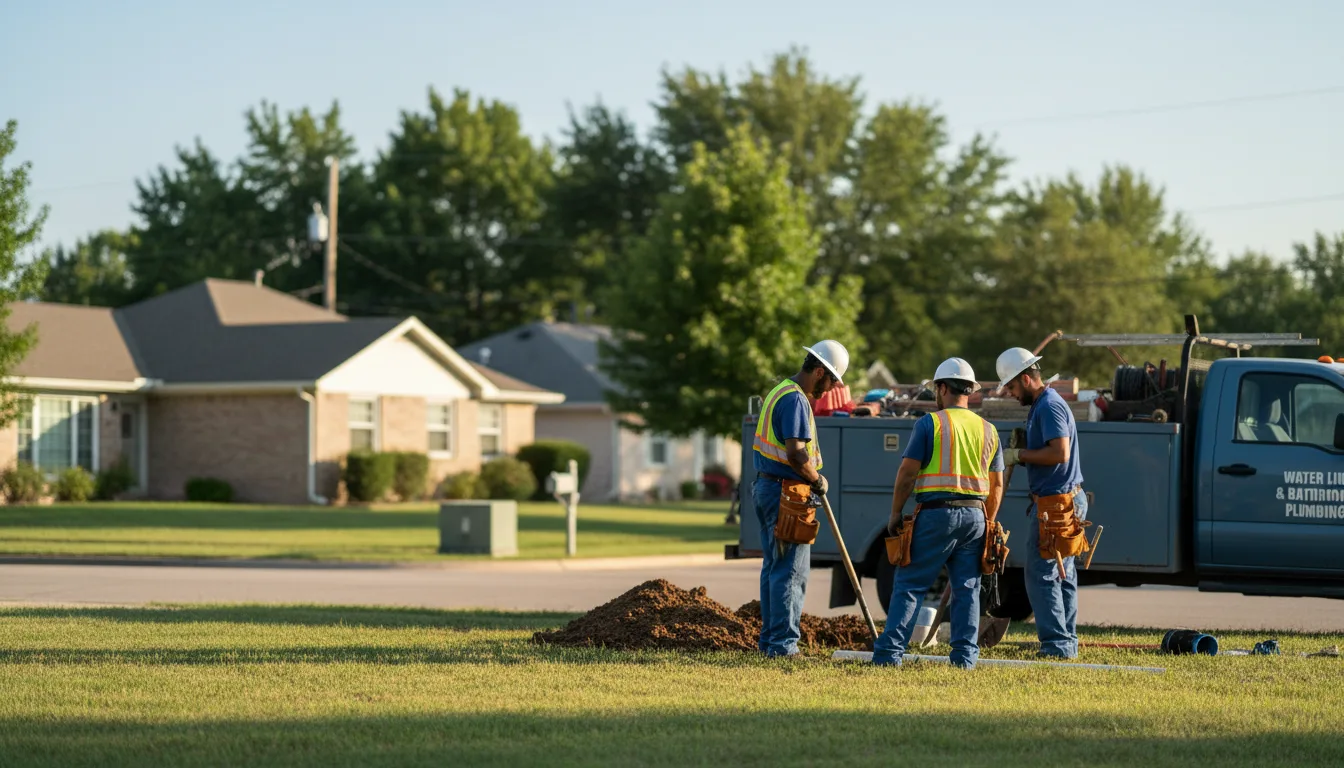 Residential water line and bathroom plumbing service in Osage City, KS